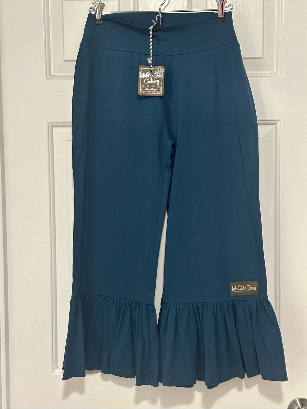 Matilda Jane Teal Wide Leg Ruffle Hem Pants
